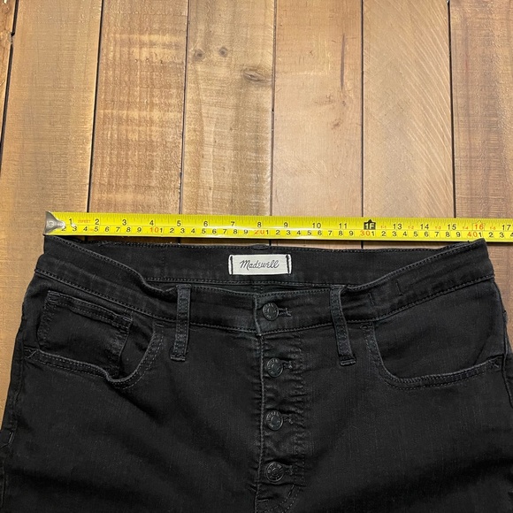 Madewell 9” Button Fly Skinny Jeans - black - Picture 4 of 8